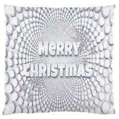 Oints Circle Christmas Merry Large Flano Cushion Case (two Sides) by Nexatart