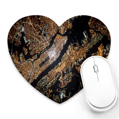 Night View Heart Mousepads by Nexatart