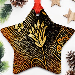 Orange Paper Patterns For Scrapbooking Ornament (star) by Nexatart