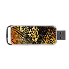 Orange Paper Patterns For Scrapbooking Portable Usb Flash (one Side) by Nexatart