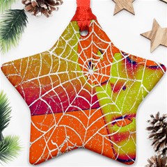 Orange Guy Spider Web Ornament (star) by Nexatart