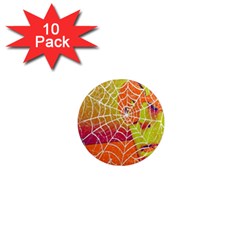 Orange Guy Spider Web 1  Mini Magnet (10 Pack)  by Nexatart