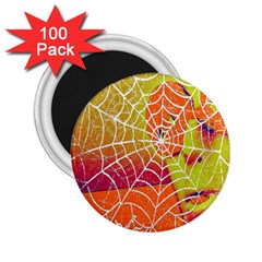 Orange Guy Spider Web 2 25  Magnets (100 Pack)  by Nexatart