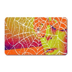 Orange Guy Spider Web Magnet (rectangular) by Nexatart