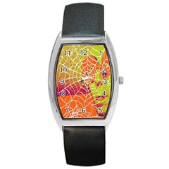 Orange Guy Spider Web Barrel Style Metal Watch by Nexatart