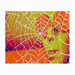 Orange Guy Spider Web Small Glasses Cloth by Nexatart