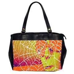 Orange Guy Spider Web Office Handbags (2 Sides)  by Nexatart