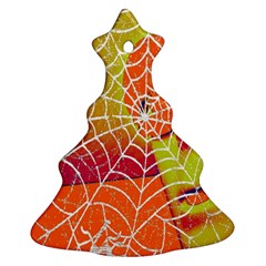 Orange Guy Spider Web Christmas Tree Ornament (two Sides) by Nexatart