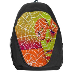 Orange Guy Spider Web Backpack Bag by Nexatart