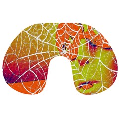 Orange Guy Spider Web Travel Neck Pillows by Nexatart