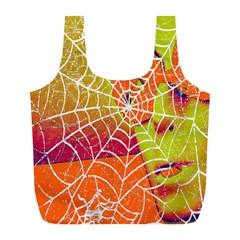 Orange Guy Spider Web Full Print Recycle Bags (l)  by Nexatart