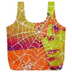 Orange Guy Spider Web Full Print Recycle Bags (l)  by Nexatart