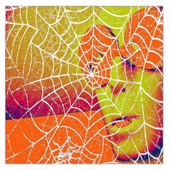 Orange Guy Spider Web Large Satin Scarf (square) by Nexatart