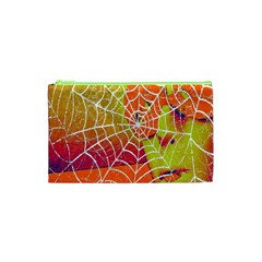 Orange Guy Spider Web Cosmetic Bag (xs) by Nexatart