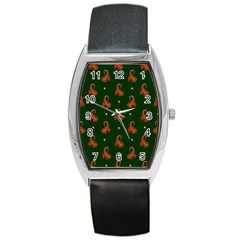 Paisley Pattern Barrel Style Metal Watch by Nexatart