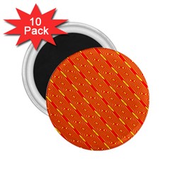 Orange Pattern Background 2 25  Magnets (10 Pack)  by Nexatart