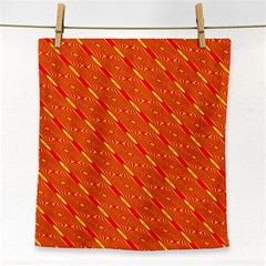 Orange Pattern Background Face Towel by Nexatart