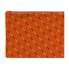 Orange Pattern Background Cosmetic Bag (xl) by Nexatart