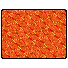 Orange Pattern Background Double Sided Fleece Blanket (large)  by Nexatart