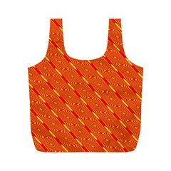 Orange Pattern Background Full Print Recycle Bags (m)  by Nexatart