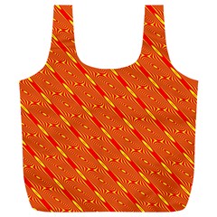 Orange Pattern Background Full Print Recycle Bags (l)  by Nexatart