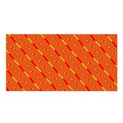 Orange Pattern Background Satin Shawl by Nexatart