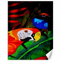 Papgei Red Bird Animal World Towel Canvas 12  X 16   by Nexatart