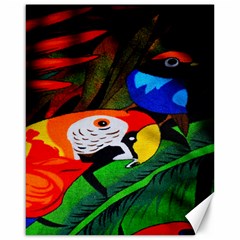 Papgei Red Bird Animal World Towel Canvas 16  X 20   by Nexatart