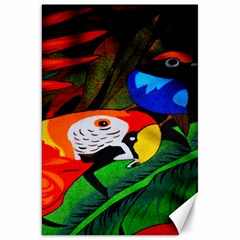 Papgei Red Bird Animal World Towel Canvas 20  X 30   by Nexatart