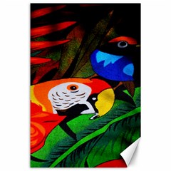 Papgei Red Bird Animal World Towel Canvas 24  X 36  by Nexatart