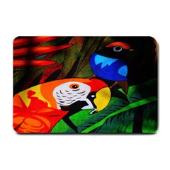 Papgei Red Bird Animal World Towel Small Doormat  by Nexatart