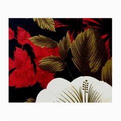 Paradis Tropical Fabric Background In Red And White Flora Small Glasses Cloth