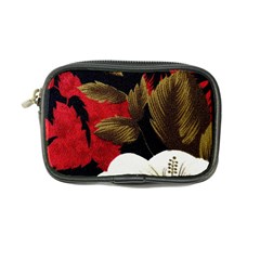 Paradis Tropical Fabric Background In Red And White Flora Coin Purse