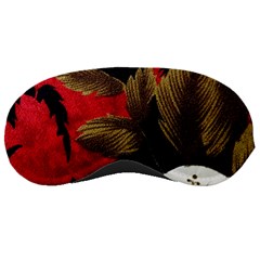 Paradis Tropical Fabric Background In Red And White Flora Sleeping Masks by Nexatart