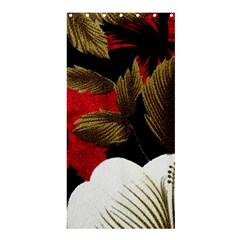 Paradis Tropical Fabric Background In Red And White Flora Shower Curtain 36  X 72  (stall)  by Nexatart