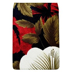 Paradis Tropical Fabric Background In Red And White Flora Flap Covers (l)  by Nexatart