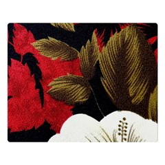 Paradis Tropical Fabric Background In Red And White Flora Double Sided Flano Blanket (large)  by Nexatart