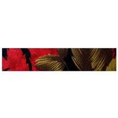 Paradis Tropical Fabric Background In Red And White Flora Flano Scarf (small) by Nexatart