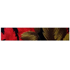 Paradis Tropical Fabric Background In Red And White Flora Flano Scarf (Large)