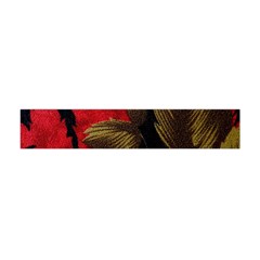 Paradis Tropical Fabric Background In Red And White Flora Flano Scarf (mini) by Nexatart