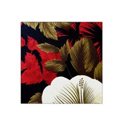 Paradis Tropical Fabric Background In Red And White Flora Satin Bandana Scarf