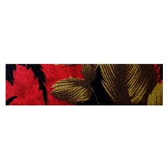 Paradis Tropical Fabric Background In Red And White Flora Satin Scarf (Oblong)