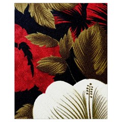 Paradis Tropical Fabric Background In Red And White Flora Drawstring Bag (small) by Nexatart