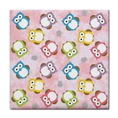 Owl Bird Cute Pattern Tile Coasters by Nexatart