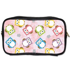 Owl Bird Cute Pattern Toiletries Bags 2-side by Nexatart