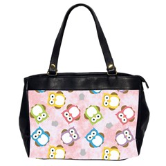 Owl Bird Cute Pattern Office Handbags (2 Sides)  by Nexatart