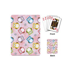 Owl Bird Cute Pattern Playing Cards (mini)  by Nexatart