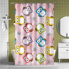 Owl Bird Cute Pattern Shower Curtain 48  X 72  (small)  by Nexatart