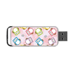 Owl Bird Cute Pattern Portable Usb Flash (one Side) by Nexatart