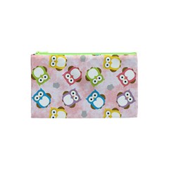 Owl Bird Cute Pattern Cosmetic Bag (xs) by Nexatart